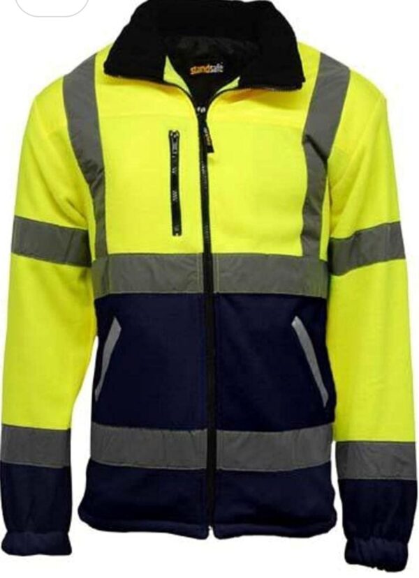 HI VIS TWO-TONE  ZIPPER FLEECE Yellow/Navy