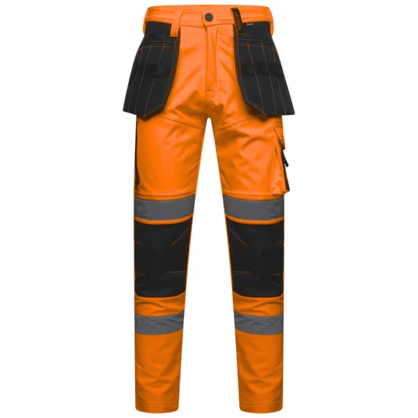 Men's Waterproof Hi vis Softshell Cargo Trouser Aviator Orange