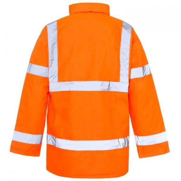 Hi Vis Security Waterproof Jacket- Orange - Image 2