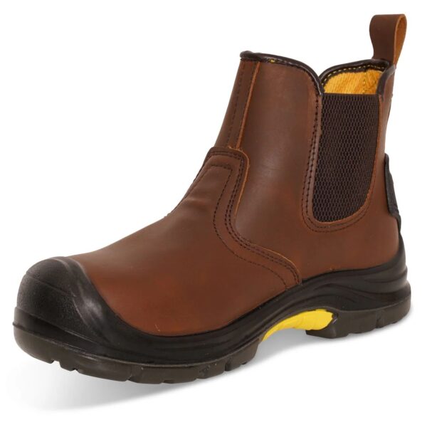 Work Boots- Men's Steel Toe Cap- Brown - Image 2